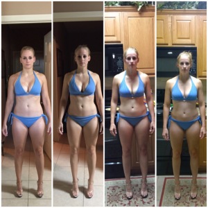 Weeks 1, 3, 5, and 7 from left to right. 